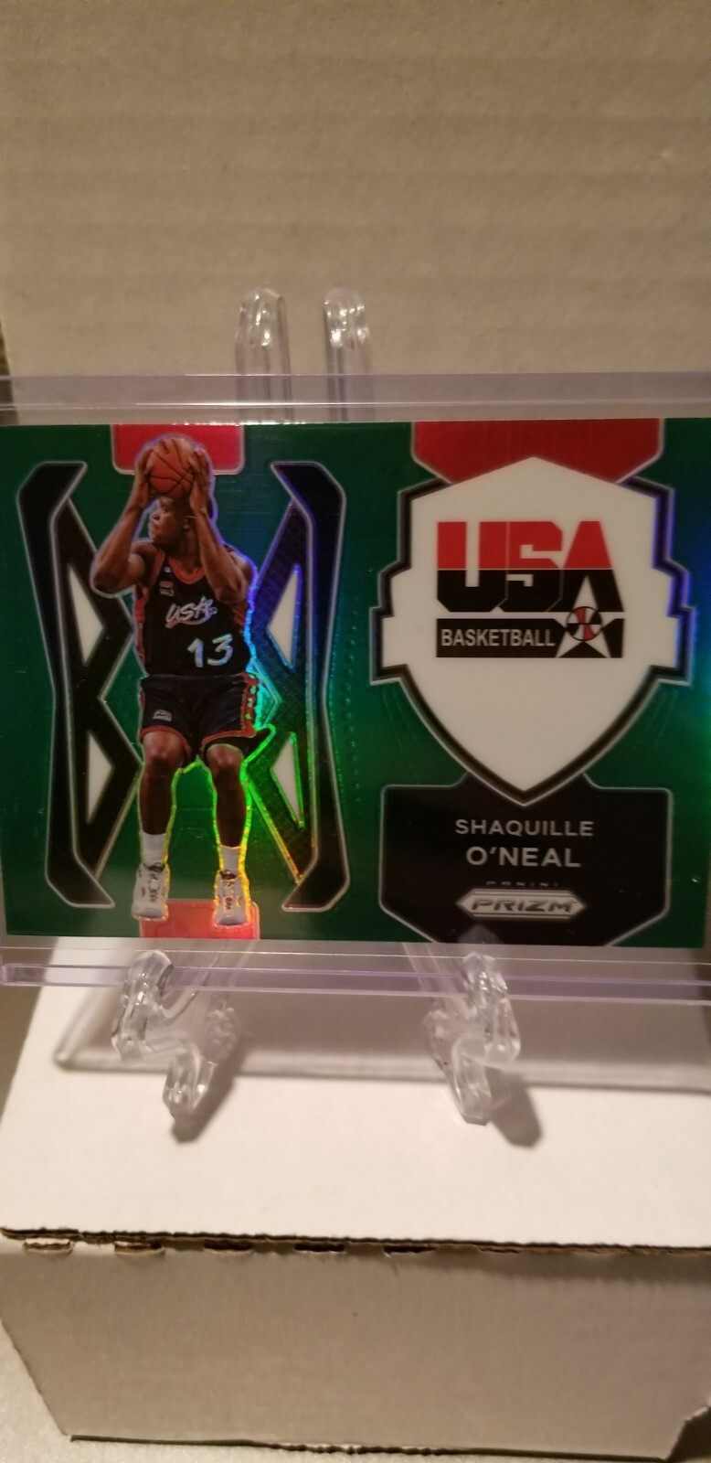 Shaquille O'Neal 2021-22 Panini Prizm SP USA Basketball Green Prizm #10 🔥