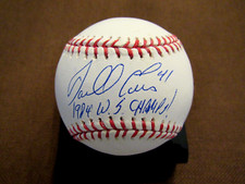 DARRELL EVANS #41 1984 W.S. CHAMPS DET TIGERS SIGNED AUTO OML GAME BASEBALL JSA
