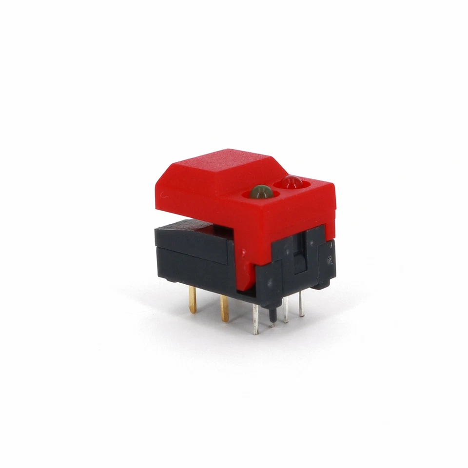 5Pcs Red PB86-A2 8Pin SPDT PCB Square Momentary Push Button Switch With 2 Leds - Image 4 of 4