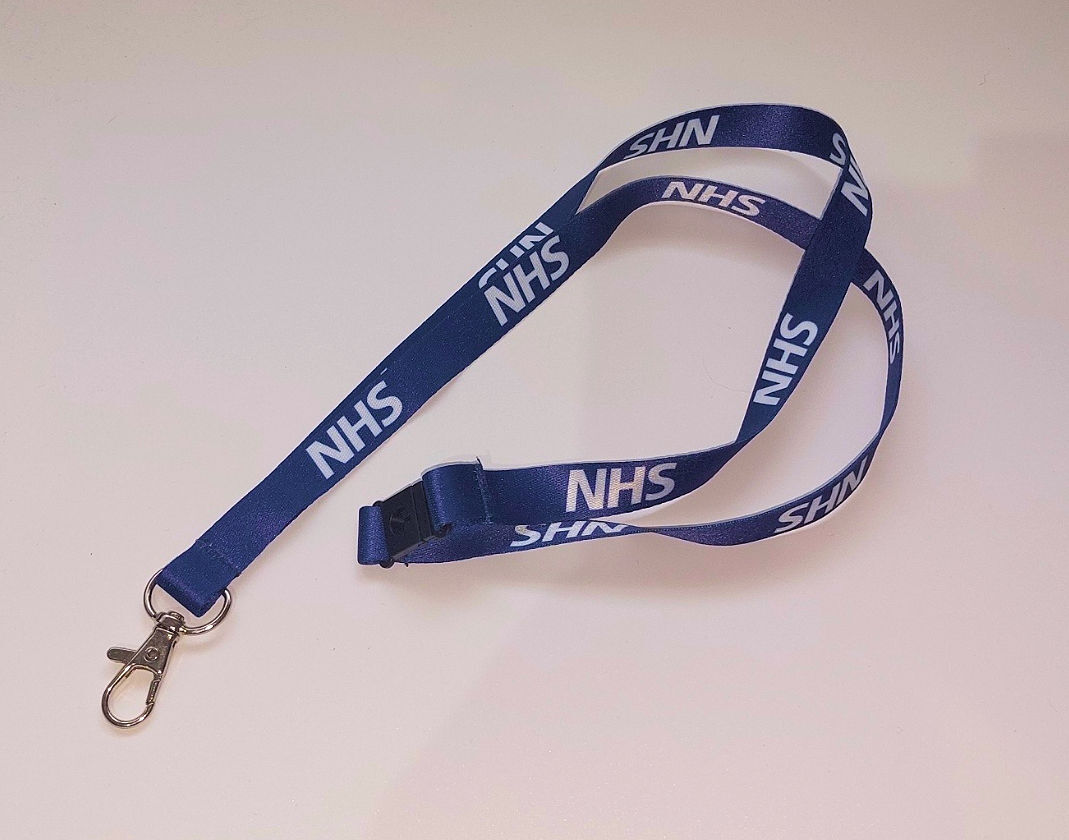 NHS Royal Blue Luxury Lanyard neck Strap ID with blue Card Holder eBay