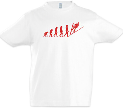 Ski Jump Evolution Jungen T-Shirt Fun Coach Darwin Skispringer Skispringen
