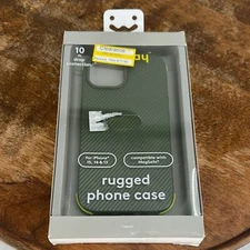 Heyday Phone Case Apple iPhone 15, 14 & 13 Green Rugged 10 ft drop protect