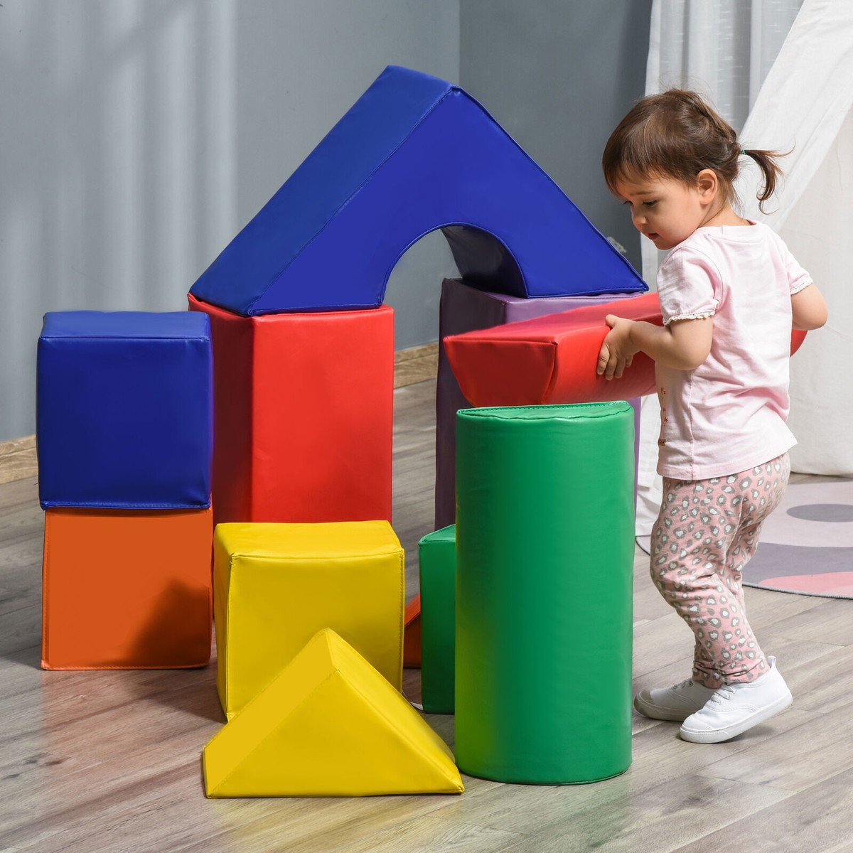 Multicolor Foam Building Block Soft Kids Playset, Daycare