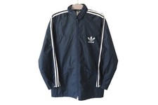 Vintage ADIDAS Jacket Size Women's L navy blue sport classic 3 stripes