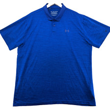 Under Armour Performance Loose Fit Men's Size 2XL Blue Polo Shirt