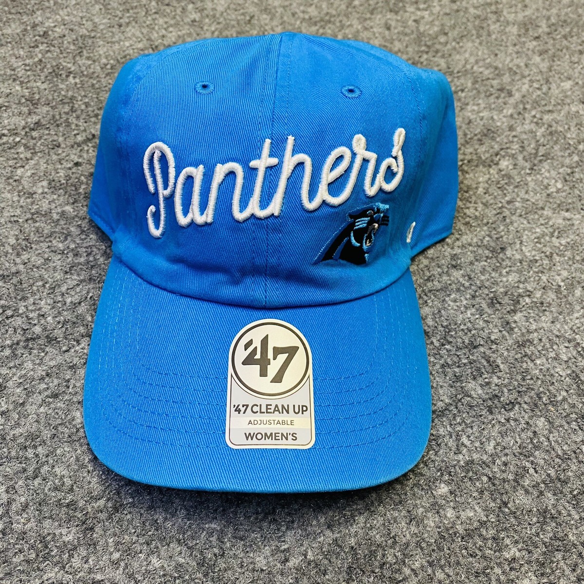 47 Brand Carolina Panthers Blue NFL Clean Up Adjustable Hat Women’s OSFA