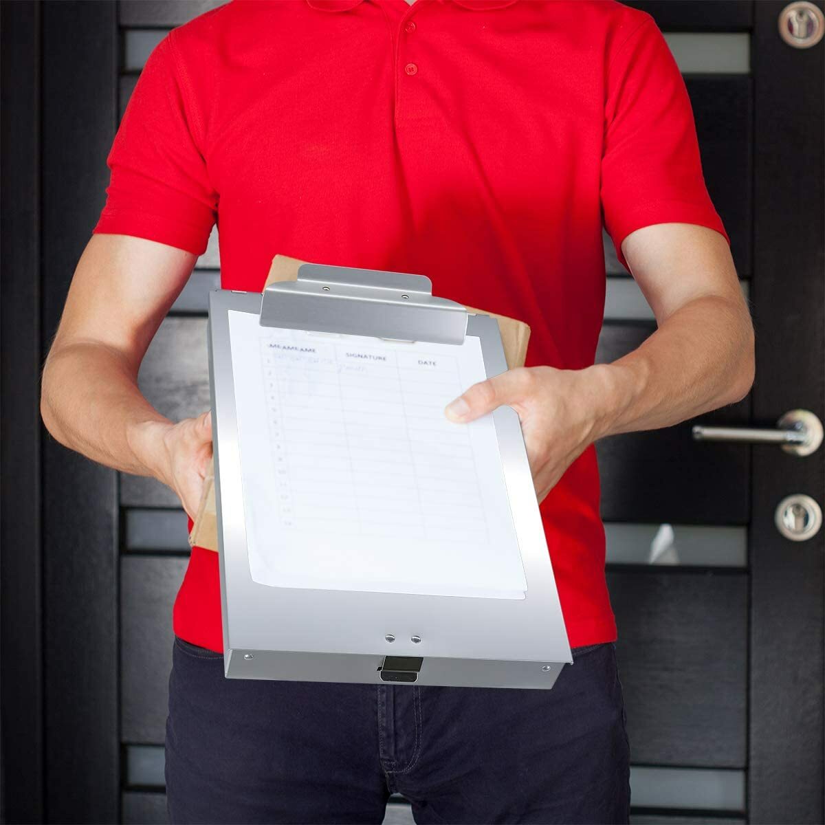 Metal Clipboard with Storage Box, Letter Size Aluminum Clipboards