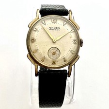 Vintage Gruen Precision Mechanical Watch 1950s 10K Gold Filled 17 Jewels Cal 415