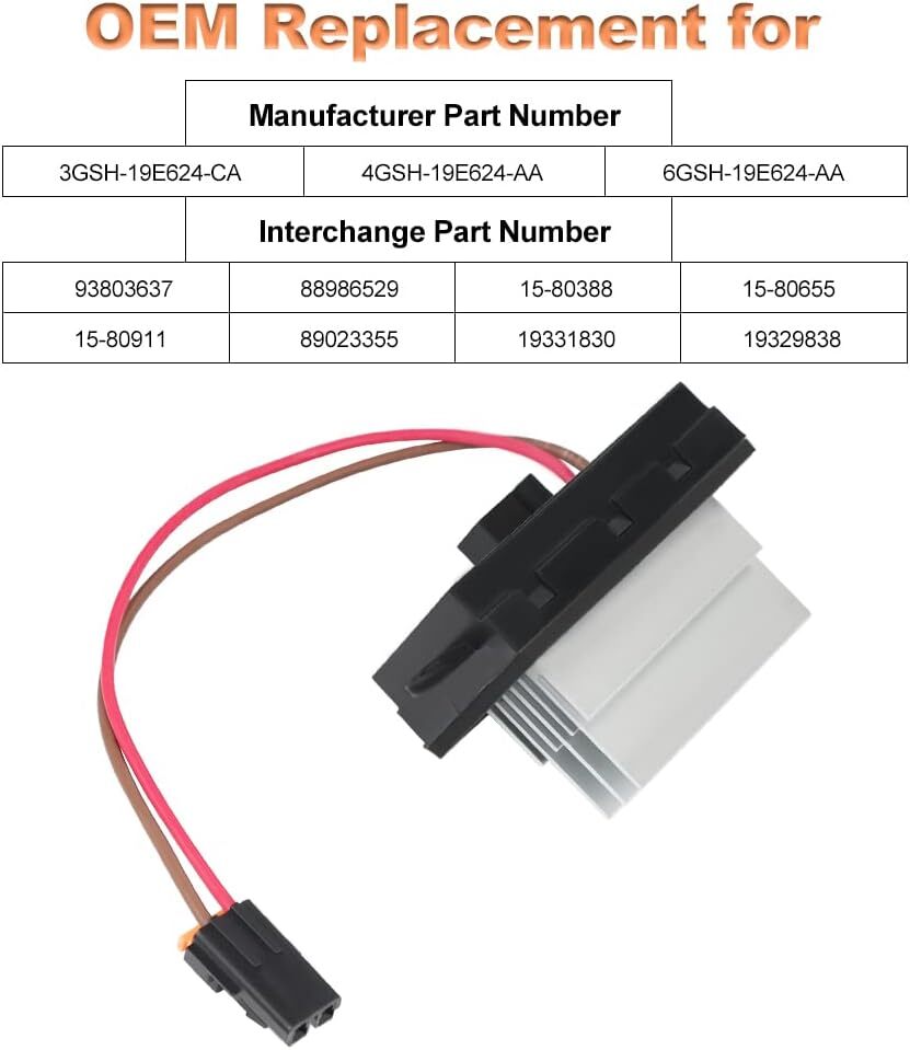 19331830 For 2003-2007 HUMMER H2 Heater Blower Motor Fan Resistor