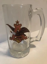 Vintage Anheuser Busch Glass Beer Mug Eagle A Logo Bar Tavern