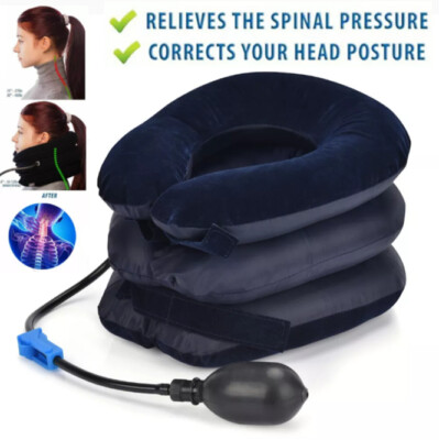 Cervical Neck Traction Device Collar Brace Support Pain Relife Stretcher Therapy