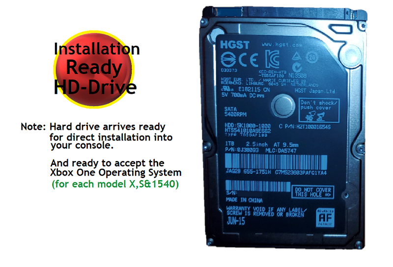 1TB Xbox One S, X Internal Hard Drive Xbox One Operating System USB