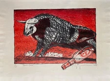 Rafael Zarza, 2005  Beck’s Beer.  Serigraphy 18” x 24” Cuban Art