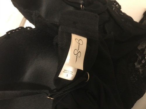 Jessica Simpson Black Lace P/U Teddy Bodysuit Sexy NWT Small Snap Crotch JS35841 - Picture 10 of 10