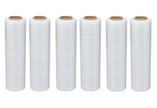 20" x 1000' 90 Gauge 6 Rolls Pallet Wrap Stretch Film Hand Shrink Wrap
