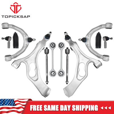 12pc For Audi Q7 2007-2015 Front Control Arm Sway Bar Link Tie Rod End