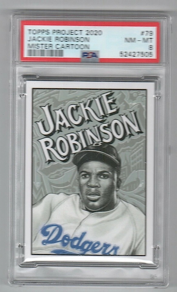 2020 TOPPS PROJECT #79 JACKIE ROBINSON / MISTER CARTOON NM-MT PSA 8 - Image 2 of 2