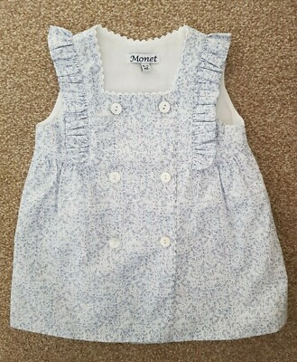 Mädchen Baby Baumwollkleid Blumen Rüschen Sommer 6-9 Monate Kleinkind