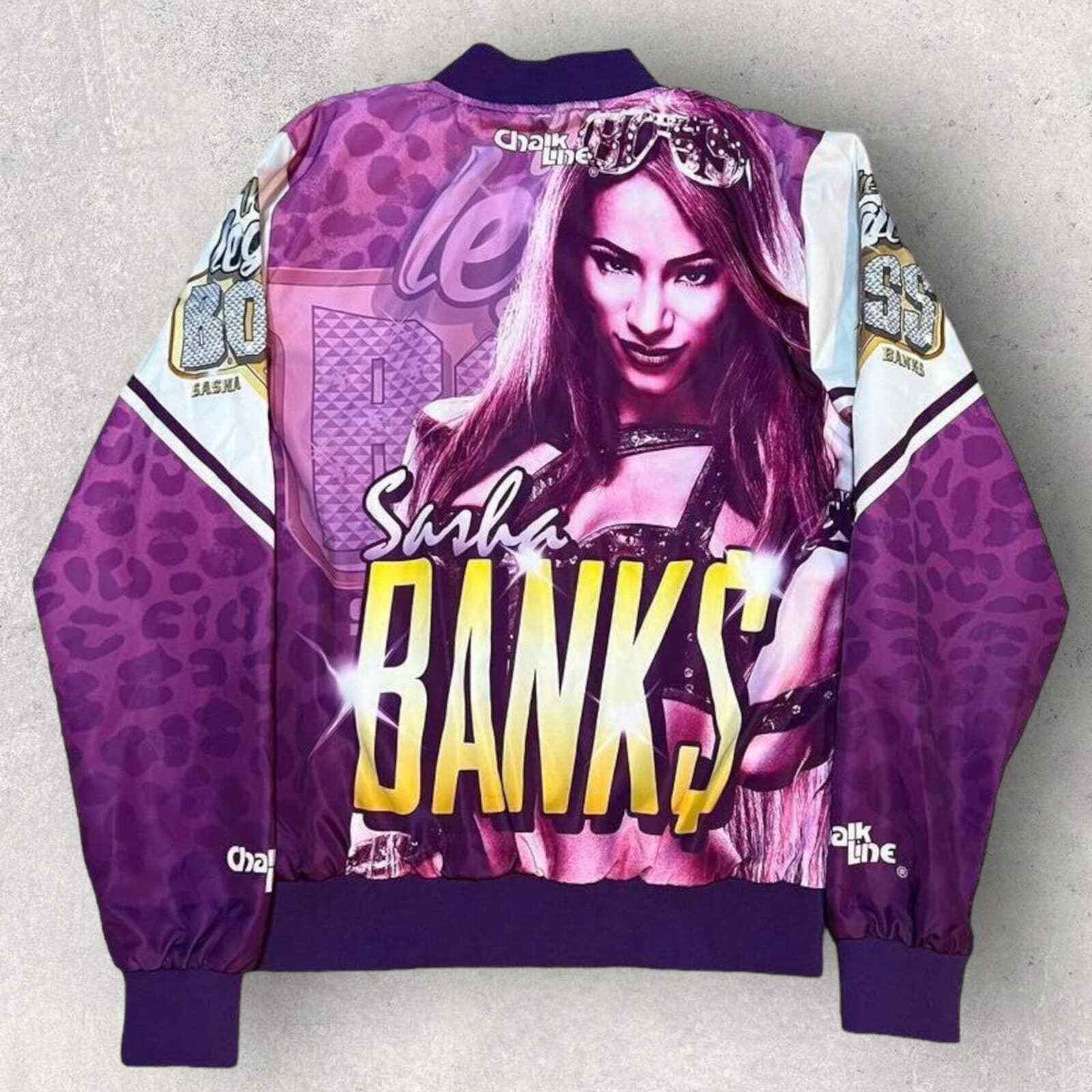 Sasha banks chalk line fanimation jacket wwe the legi… Gem