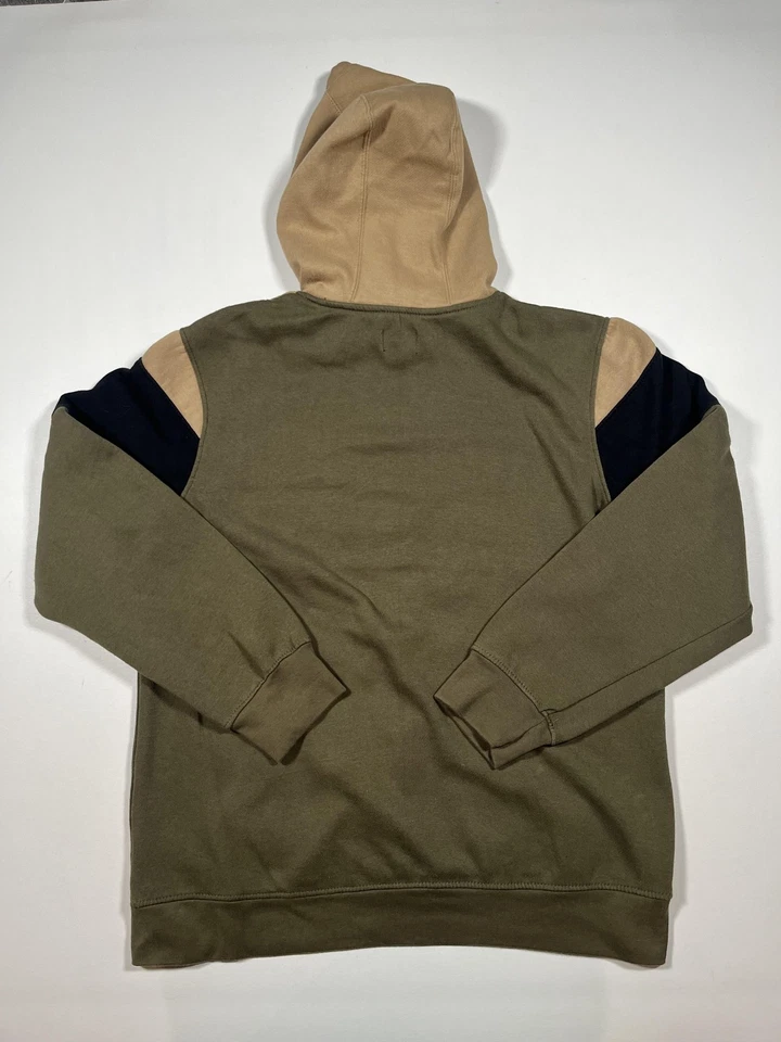 Matix Hoodie Sweatshirt Mens XL Tan Green Black Colorblock Pullover Skate Logo - Image 2 of 4
