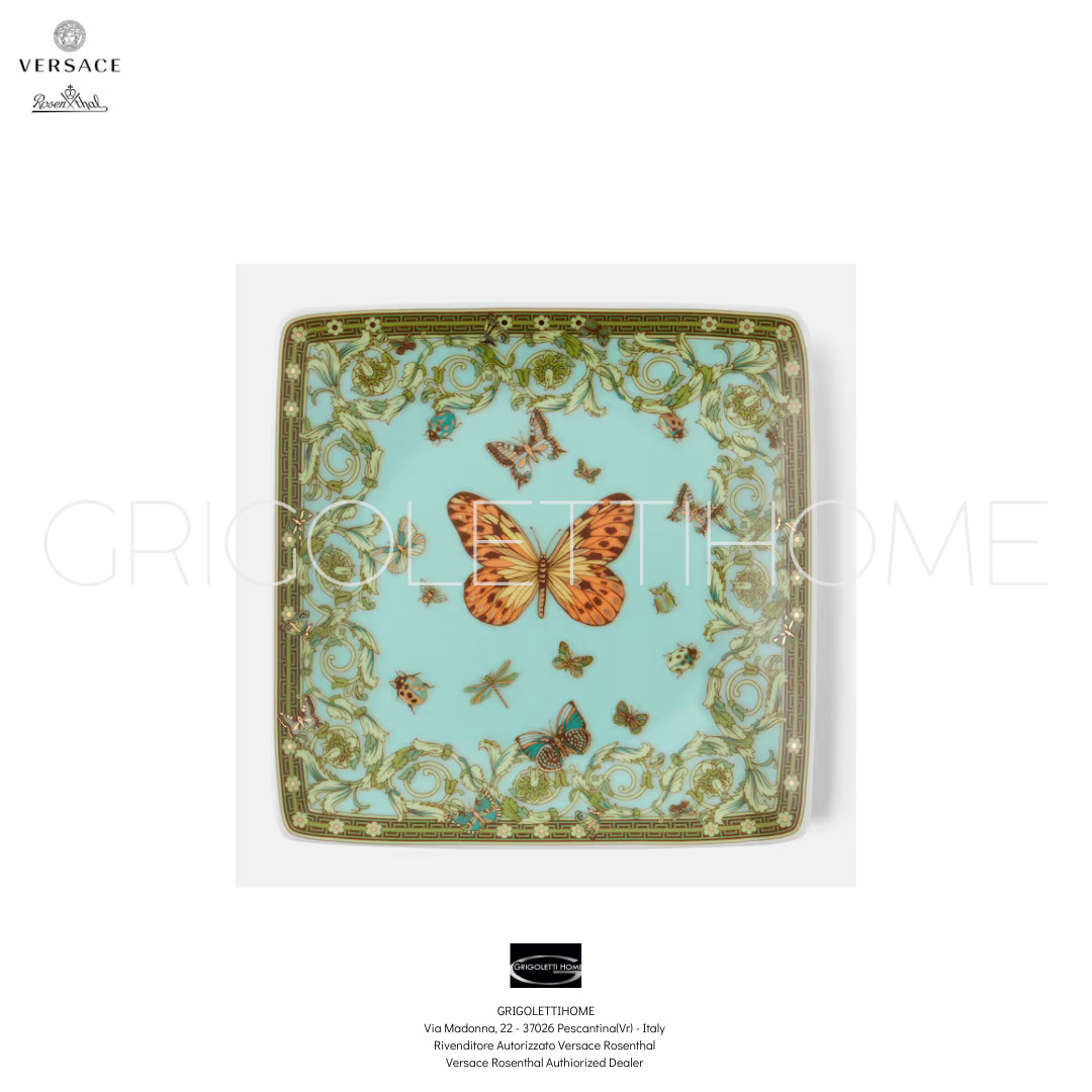 Rosenthal 30 Years Le Jardin de Versace Square Antipasti Bowl Porcelain 12x12