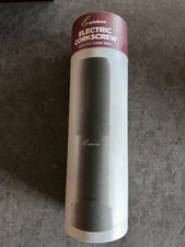 Sealed NIB Rabbit Rechargeable Electric Corkscrew w/ Foil Cutter Base in Black