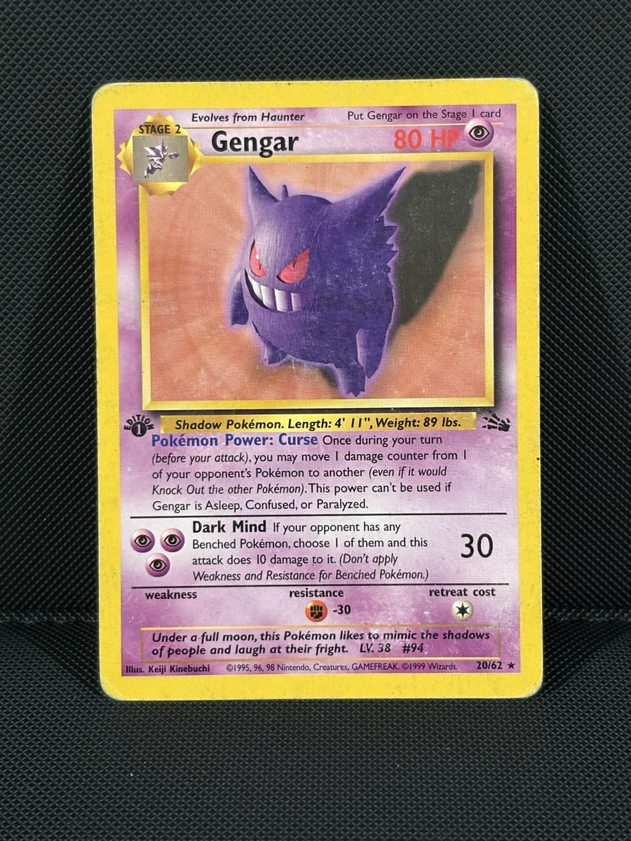 Gengar Pokémon TCG Rare Fossil Individual Collectible Card Game