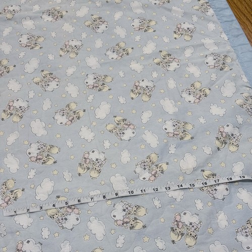 Vintage Precious Moments Baby Quilt Satin Trim 44”x35” - Picture 8 of 9