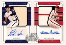 Nolan Ryan/Steve Carlton 2018 Panini National Treasures Auto Jersey Book 17/25