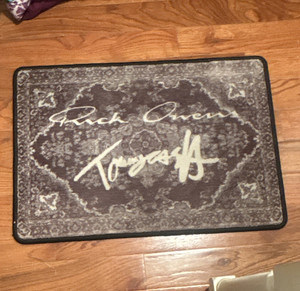 Personalized Rick Owen’s Floral Rectangle Door Mat, Gray/White