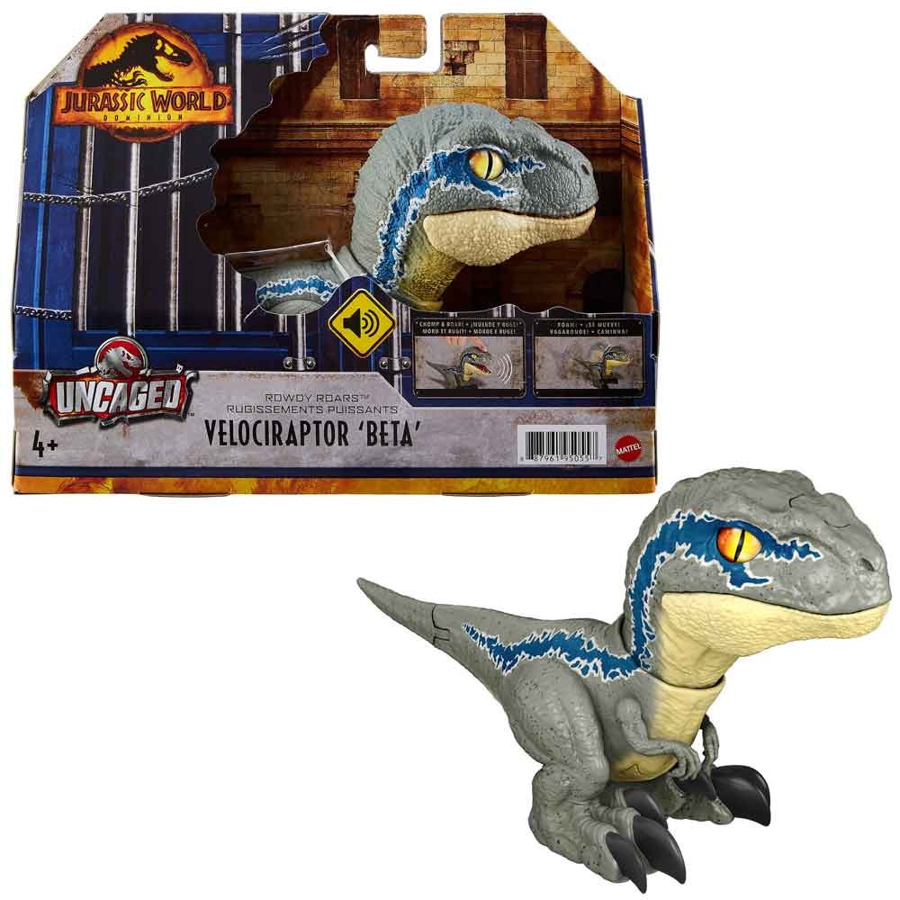 Jurassic World Velociraptor Beta Uncaged Rowdy Roars Dinosaur Figure Ages 4+
