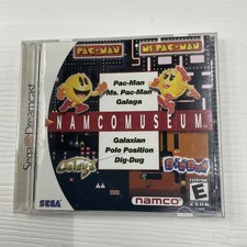 Namco Museum (Sega Dreamcast, 2000) Complete,(Ms) Pac-Man Galaga DigDug Galaxian