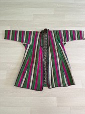 Handmade Uzbek Antique Embroidery Chapan Coat Robe Kaftan Kimono Chopon Boho