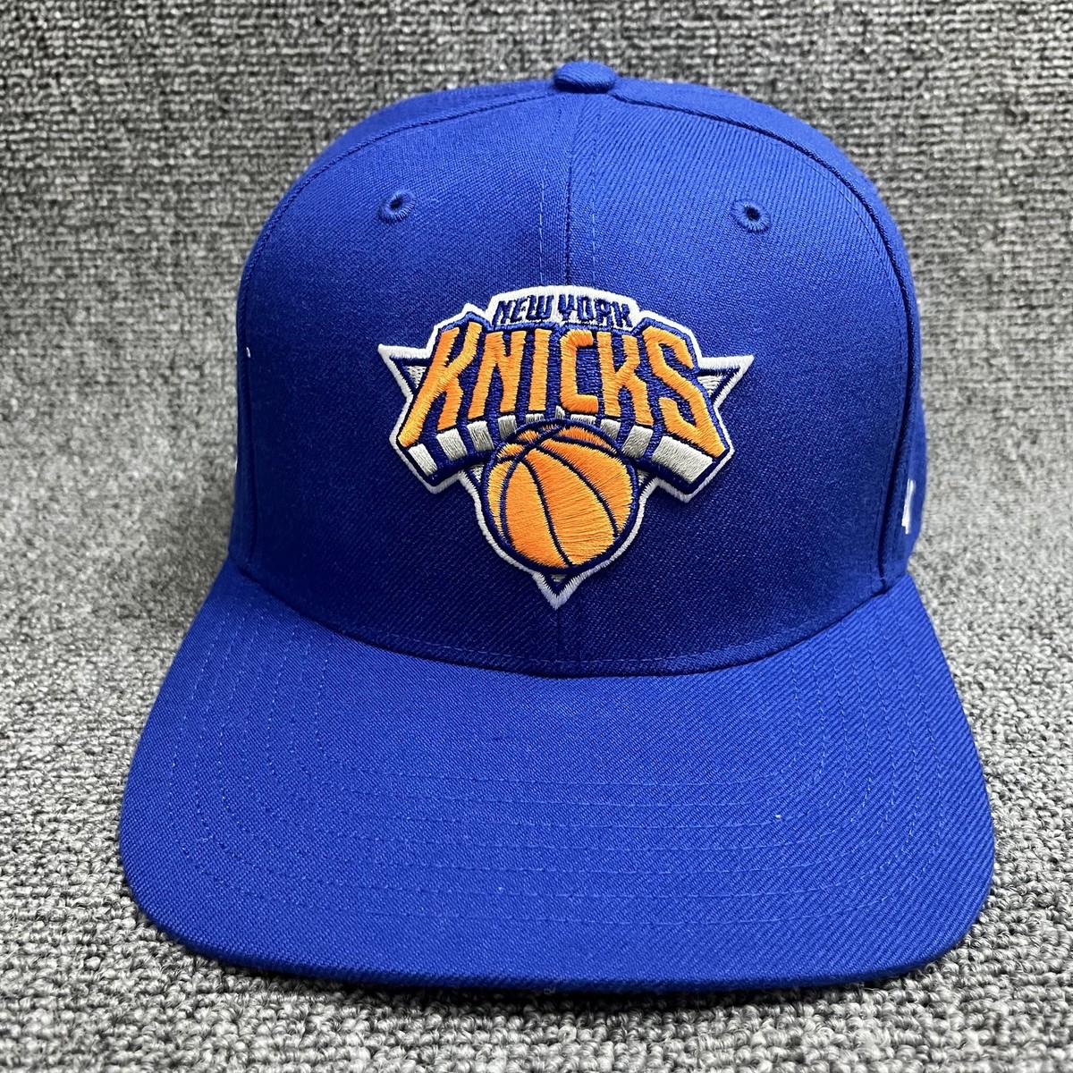 New York Knicks '47 Brand Snapback Hat Blue Orange Embroidered NBA Cap