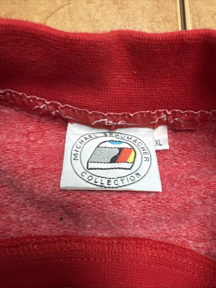Vintage Michael Schumacher Ferrari F1 Formula 1 Racing Uno Sz XL Sweatshirt - Image 4 of 4