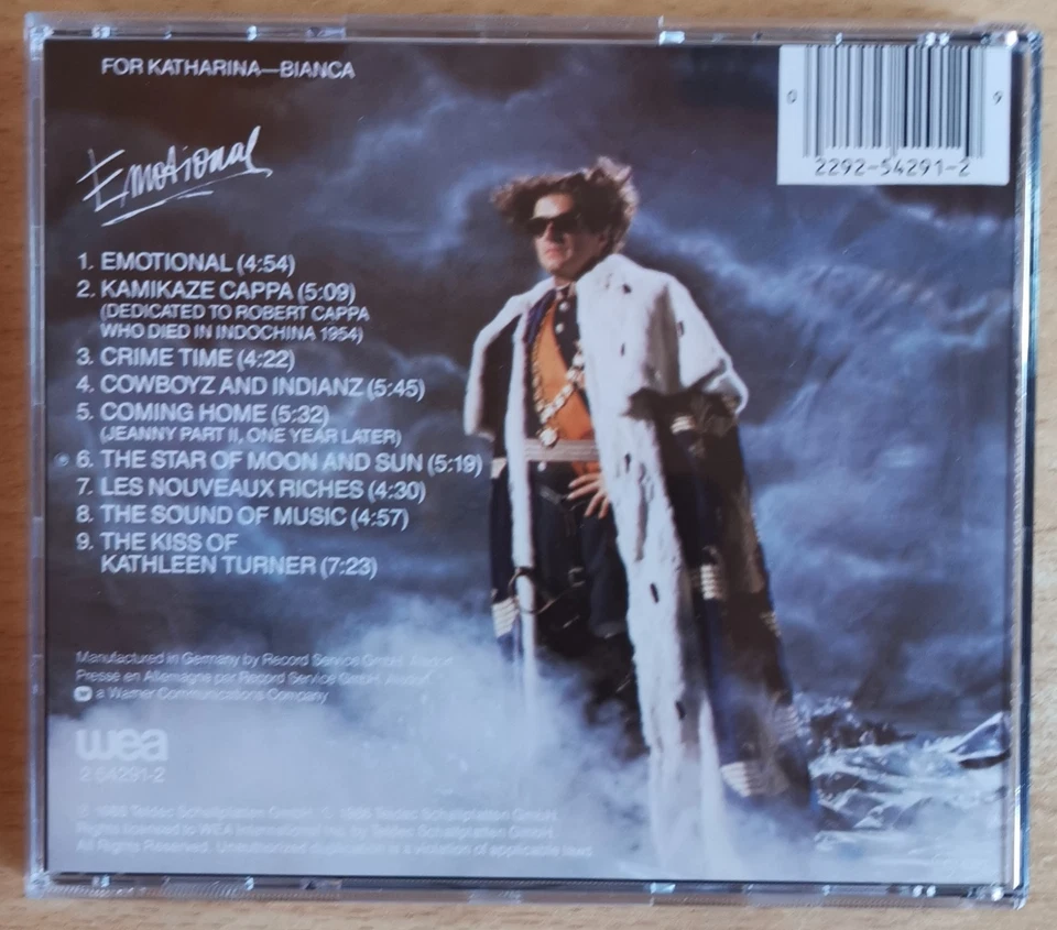 FALCO - original WEA Records CD Album "Emotional" - 1986/1994 !!! - Bild 3 von 3