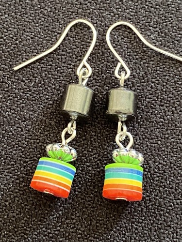 Handmade Novelty Lolly Candy Licorice Allsorts Earrings - Picture 2 of 9