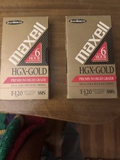 Maxell HGX-Gold T-120 6 Hour Blank VHS Video Cassette Tapes-unused