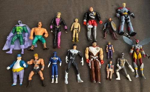 Lot of Vintage Action Figures. 80s-90s. Various Toy Lines