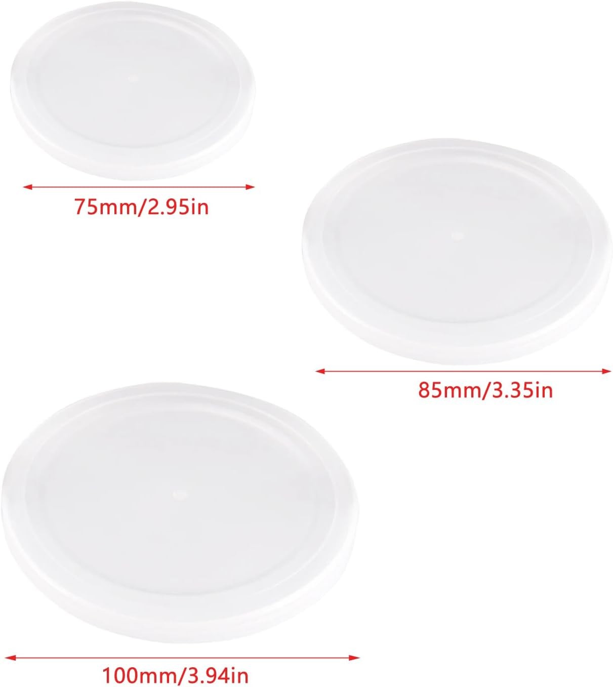 15 Pack Pet Food Can Lids Covers Clear Plastic Seal for Storage Milk Powder