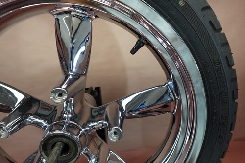 2012-2015 Harley Davidson FLD FRONT DUNLOP TIRE RIM WHEEL 130/70 B18 - Picture 7 of 16