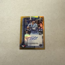 2025 Topps Chrome Update Series - Autographs Ty France #AC-TY Gold Refractor /50