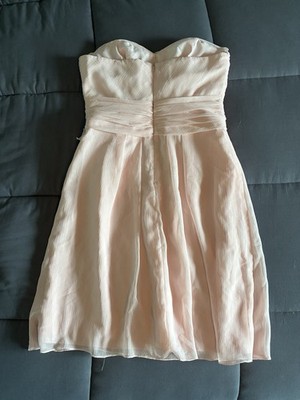 David's Bridal Light Pink Chiffon Strapless Bridesmaid Dress Size 6  Sleeveless | eBay