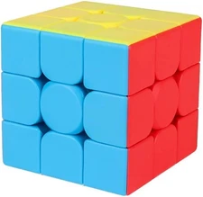 3x3x3 Speed Cube,Stickerless Magic Cube, Smooth Turning Puzzle Box with... 