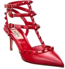 Valentino Rockstud Caged 100 Leather Pump Women's
