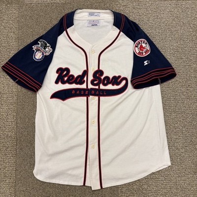 Vintage 90s Boston Red Sox Starter Embroidered Script MLB Baseball Jersey