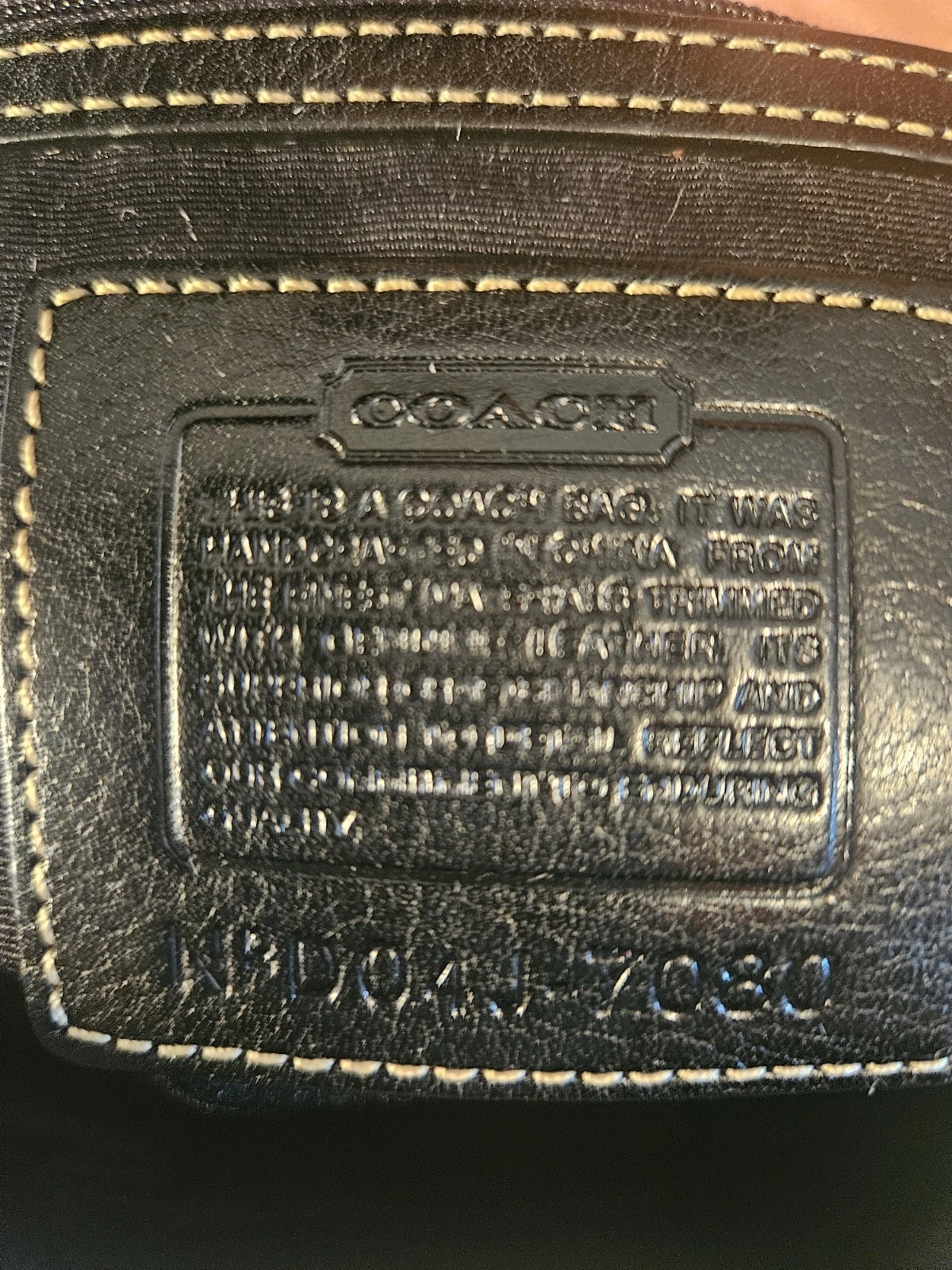 Borsa a tracolla vintage Y2K Coach 7080 Hamptons Soho firmata tela pelle fibbia