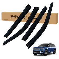 Briyorway Vent Shades Rain Guards For P37-jeep-grand Cherokee-2225 Black