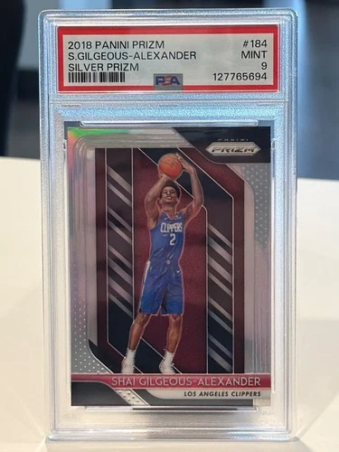 2018 Prizm Shai Gilgeous-Alexander Rookie Silver Prizm #184 PSA 9