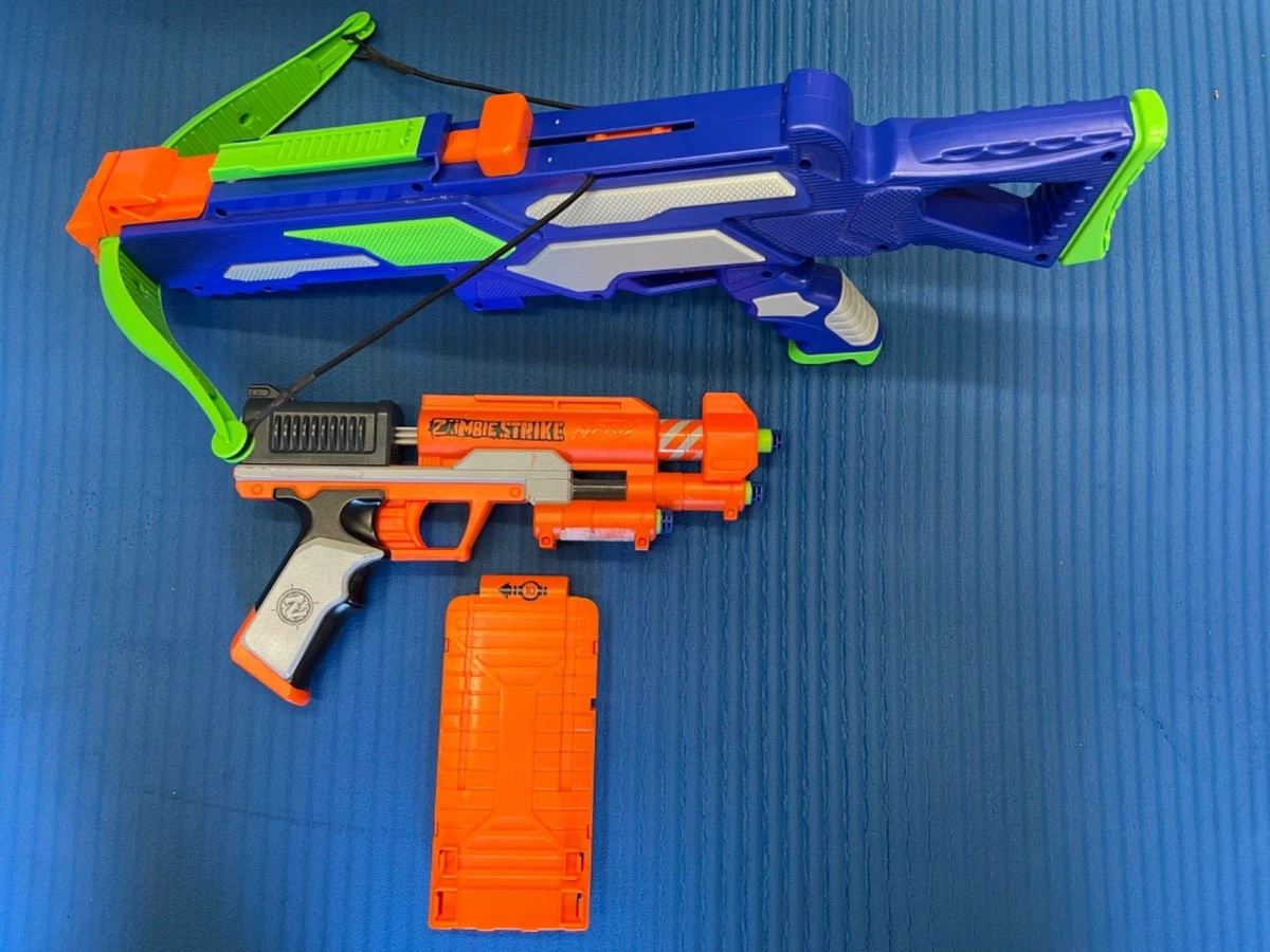 Adventure Force Crossbow Nerf Zombie Strike gun lot with 4 darts